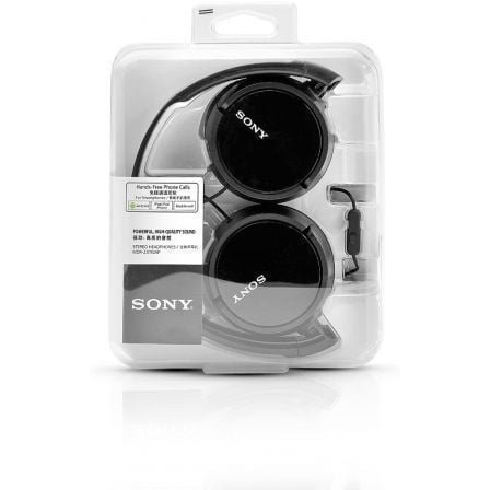 Auriculares sony mdrzx110apb/ con micrófono/ jack 3.5/ negros - Imagen 5