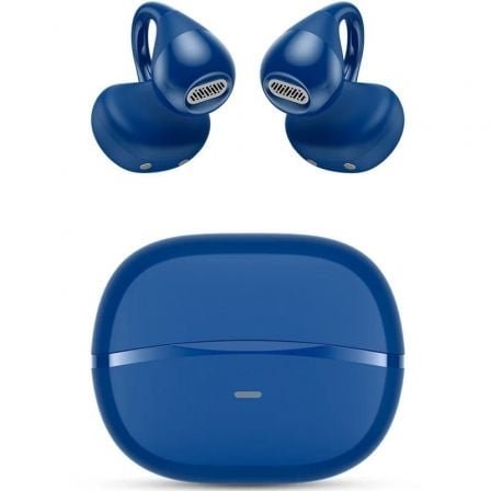 Auriculares bluetooth spc boost clip con estuche de carga/ autonomía 6h/ azules