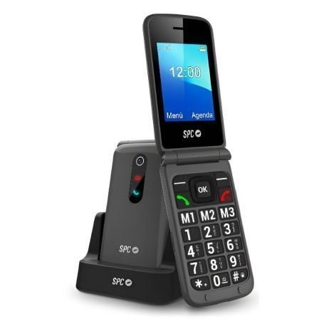 Teléfono móvil spc stella 3 para personas mayores/ 4g/ negro