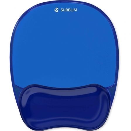 Alfombrilla Ergonómica Subblim Ergo Cristal Flex MousePad/ Azul Oscuro
