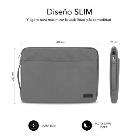 Funda subblim urban laptop sleeve para portátiles hasta 15.6"/ gris - Imagen 2