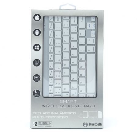 Teclado compacto inalámbrico por bluetooth subblim smart/ plata - Imagen 3