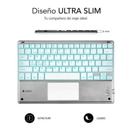 Teclado compacto inalámbrico por bluetooth subblim smbt50/ plata - Imagen 3