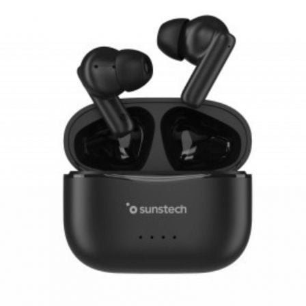 Auriculares bluetooth sunstech wavepodsbk con estuche de carga/ autonomía 4.5h/ negros - Imagen 2