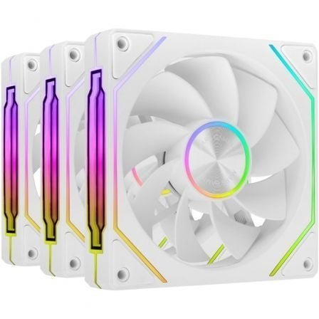 Pack 3 ventiladores invertidos mars gaming mf-linkfinitykit2r/ 12cm/ argb/ blancos - Imagen 4