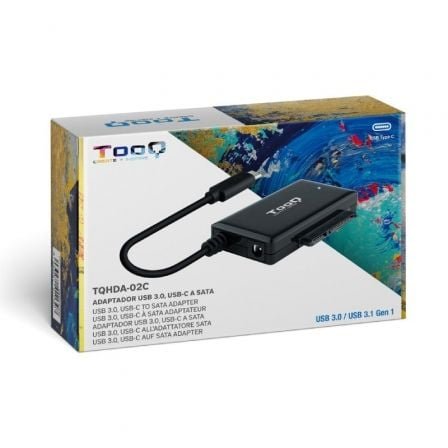 Adaptador para discos duros 2.5"/3.5" tooq tqhda-02c/ usb tipo-c macho - sata - Imagen 3