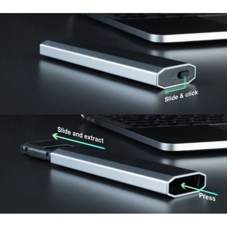 Caja externa para disco ssd m.2 nvme tooq tqe-2223g/ usb 3.2/ sin tornillos - Imagen 4