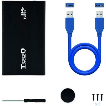 Caja externa para disco duro de 2.5" tooq tqe-2524b/ usb 3.1 - Imagen 4