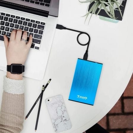 Caja externa para disco duro de 2.5" tooq tqe-2527bl/ usb 3.1 - Imagen 5