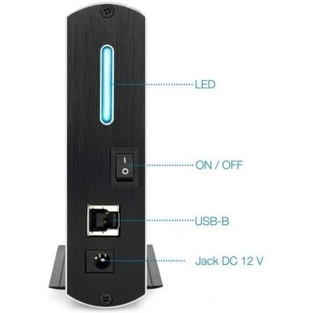 Caja externa para disco duro de 3.5" tooq tqe-3531b/ usb 2.0 - Imagen 5