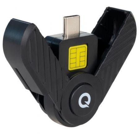 Lector de dni y tarjetas tooq tqr-3011b/ usb tipo-c/ negro - Imagen 2