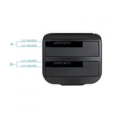 Docking station para discos duros tooq tqds-802bw - Imagen 3