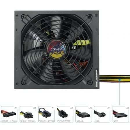 Fuente de alimentación tooq tqapolo-700sp/ 700w/ ventilador 14cm - Imagen 4