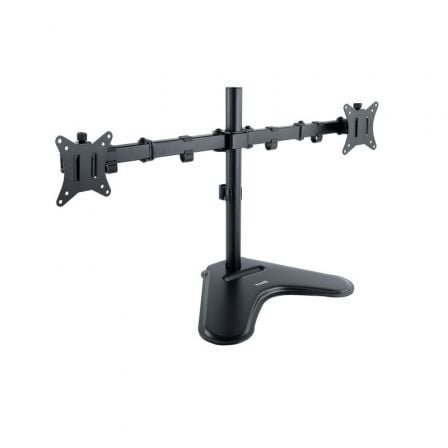 Soporte de sobremesa para 2 monitores tooq db1702tn-b/ giratorio/ inclinable/ hasta 9kg