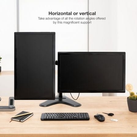 Soporte de sobremesa para 2 monitores tooq db1702tn-b/ giratorio/ inclinable/ hasta 9kg - Imagen 5