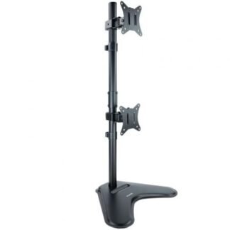 Soporte de sobremesa para 2 monitores tooq db1703tnv-b/ giratorio/ inclinable/ hasta 9kg