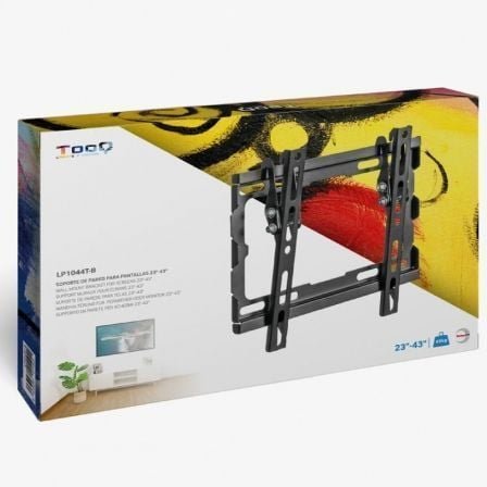 Soporte de pared inclinable tooq lp1044t-b para tv de 23-43"/ hasta 45kg - Imagen 3