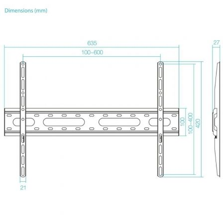 Soporte de pared inclinable tooq lp1082f-b para tv de 37-80"/ hasta 45kg - Imagen 4