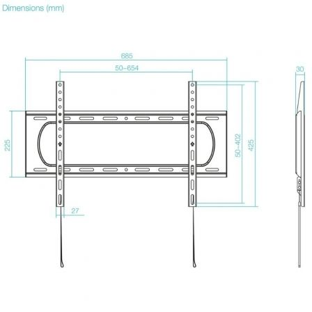 Soporte de pared tooq lp1084f-b para tv de 37-80"/ hasta 80kg - Imagen 4