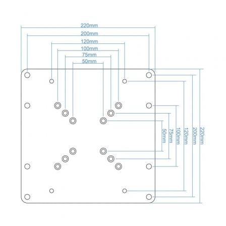Soporte vesa 200x200 tooq vma0200-b/ hasta 30kg - Imagen 3