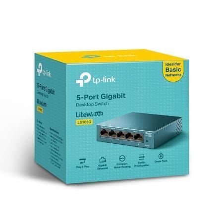 Switch tp-link ls105g 5 puertos/ rj-45 10/100/1000 - Imagen 3