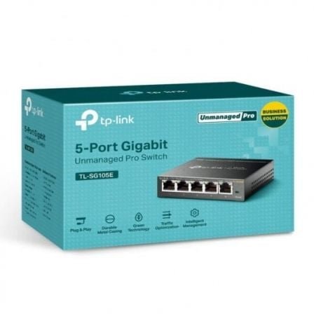 Switch tp-link easy smart tl-sg105e 5 puertos/ rj-45 10/100/1000 - Imagen 3