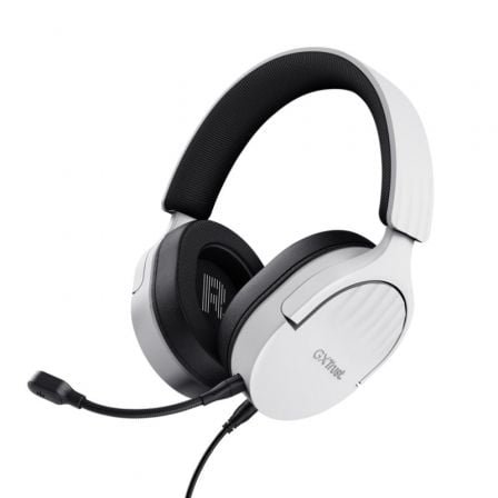 Auriculares gaming con micrófono trust gaming gxt 489 fayzo/ jack 3.5/ blancos