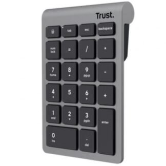 Teclado numérico inalámbrico trust xalas wireless/ plata