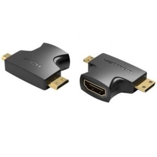 Adaptador hdmi 2 en 1 vention agfb0/ hdmi hembra - micro hdmi macho - mini hdmi macho