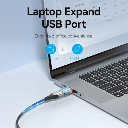 Adaptador otg usb 3.1 vention cubh0/ usb tipo-c macho - usb hembra/ azul - Imagen 4
