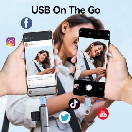 Adaptador otg usb 3.1 vention cubh0/ usb tipo-c macho - usb hembra/ azul - Imagen 5