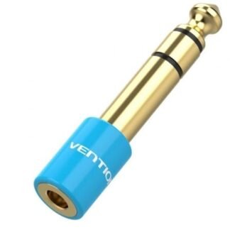Adaptador jack vention vab-s01-l/ jack 6.5 macho - jack 3.5 hembra/ azul