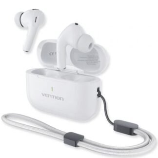 Auriculares bluetooth vention echo lite e11 plus con estuche de carga/ autonomía 6h/ blancos