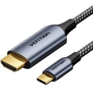 Cable conversor hdmi 2.0 4k vention crhhac/ usb tipo-c macho - hdmi macho/ 1.8m/ negro