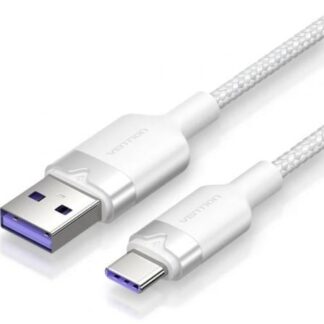 Cable USB 2.0 tipo-c Vention ctowf/ USB tipo-c macho - USB macho/ hasta 100W/ 480Mbps/ 1m/ blanco