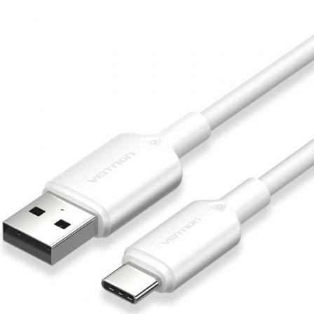 Cable usb 2.0 tipo-c vention ctqwh/ usb tipo-c macho - usb macho/ hasta 60w/ 480mbps/ 2m/ blanco