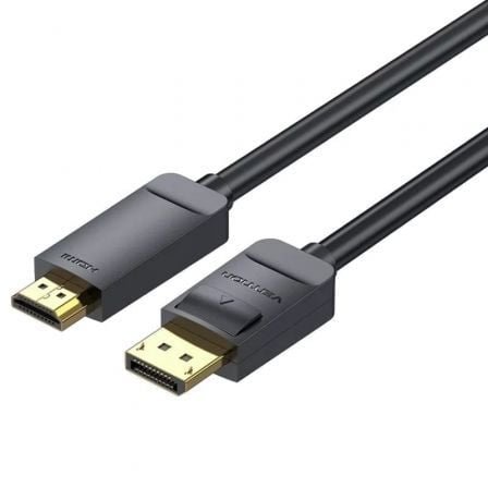 Cable conversor vention hagbi/ displayport macho - hdmi 4k macho/ 3m/ negro