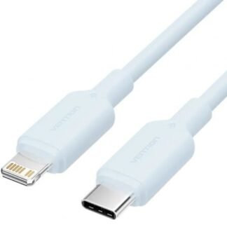 Cable usb 2.0 tipo-c lightning vention laksf/ usb tipo-c macho - lightning macho/ hasta 27w/ 480mbps/ 1m/ azul