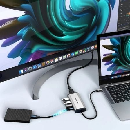 Docking usb tipo-c vention cnbhb/ 1xhdmi 4k/ 3xusb/ 1xusb tipo-c pd/ gris - Imagen 3