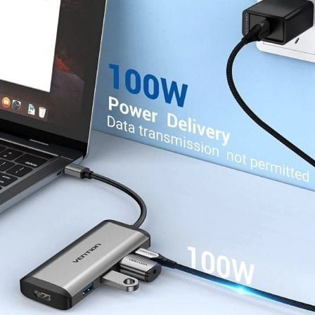 Docking usb tipo-c vention cnbhb/ 1xhdmi 4k/ 3xusb/ 1xusb tipo-c pd/ gris - Imagen 4