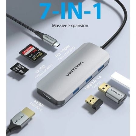 Docking usb tipo-c vention tojhb/ 1xhdmi 4k/ 3xusb/ 1xusb tipo-c/ 1xlector tarjetas/ gris - Imagen 4