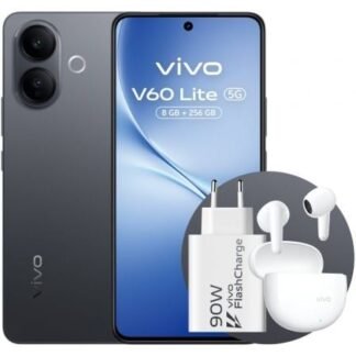 Smartphone vivo v60 lite 8gb/ 256gb/ 6.77"/ 5g/ negro/ incluye cargador 90w y buds