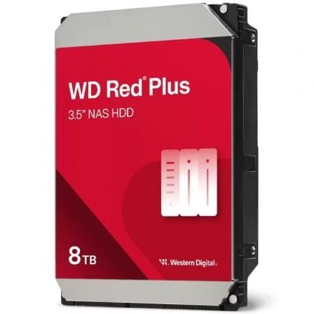 Disco duro western digital wd red plus nas 8tb/ 3.5"/ sata iii/ 256mb