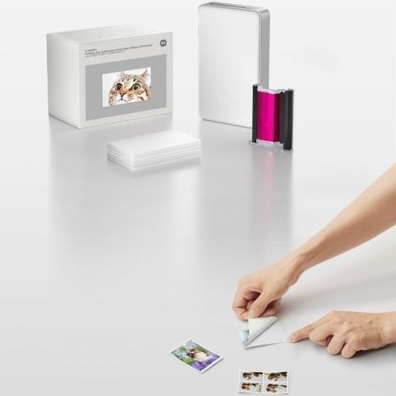 Papel fotográfico para sublimación xiaomi portable dye-sublimation photo paper stickers/ 5 x 7.6cm/ 50 hojas