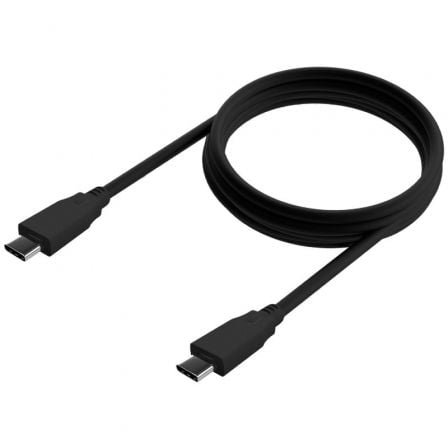 Cable USB 3.2 Tipo-C Aisens A107-0702 20GBPS 5A 100W/ USB Tipo-C Macho - USB Tipo-C Macho/ Hasta 100W/ 20Gbps/ 1m/ Negro - Imagen 2