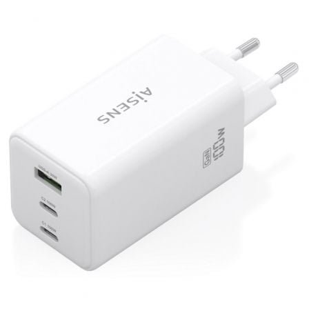 Cargador de Pared GaN Aisens ASCH-100W3P051-W/ 2xUSB Tipo-C/ 1xUSB/ 100W - Imagen 2