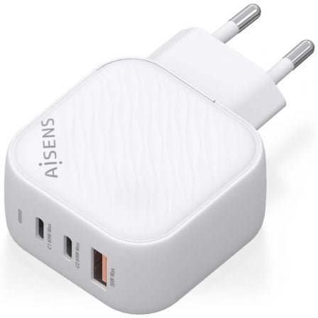 Cargador de Pared GaN Aisens ASCH-65W3P026-W/ 2xUSB Tipo-C/ 1xUSB/ 65W - Imagen 2