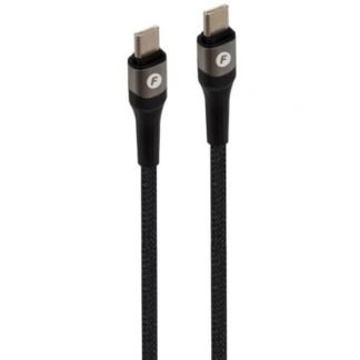 Cable USB 2.0 Tipo-C Fonestar USB-CC/ USB Tipo-C Macho - USB Tipo-C Macho/ 480Mbps/ Hasta 100W/ 1m/ Negro