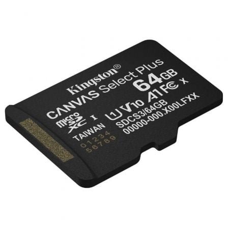 Tarjeta de Memoria Kingston CANVAS Select Plus 64GB microSD XC/ Clase 10/ 100MBs - Imagen 2