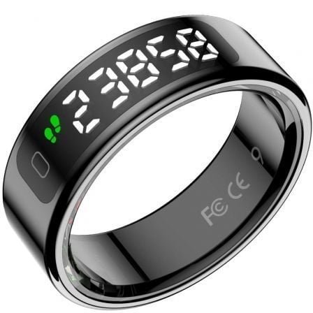 Anillo Inteligente Leotec Kör Mau Smart Ring Talla 10/ Ø20mm/ Notificaciones/ Frecuencia Cardíaca/ Negro - Imagen 2